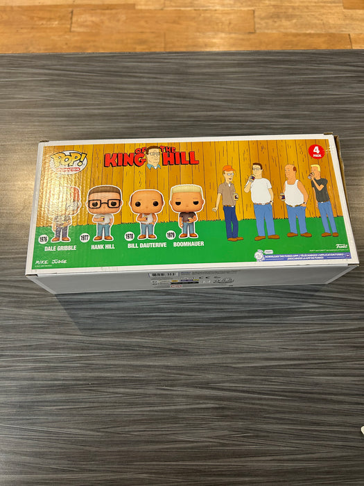 Funko POP! Animation: King of The Hill - Dale Gribble/ Hank Hill/ Bill Dauterive/ Boomhauer (Funko Sticker/Gamestop)(Damaged Box)[4 Pack]