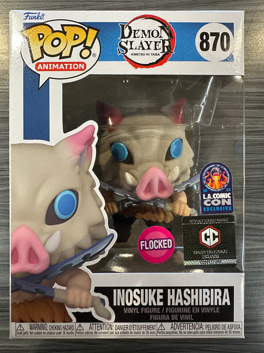 Funko POP! Animation: Demon Slayer - Inosuke Hashibira (Flocked)(Chalice Collectibles)(2023 LACC) #870