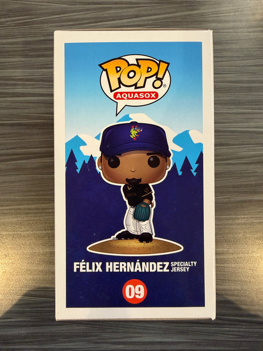 Funko POP! Aquasox: Everett Aquasox - Felix Hernandez [Specialty Jersey] (GiTD)(CHASE)(Funko Field)(Damaged Box) #09
