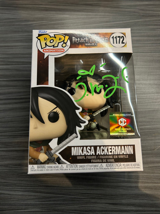 Funko POP! Animation: Attack on Titan - Mikasa Ackermann (Chalice)(Signed/Trina Nishimura/PSA) #1172