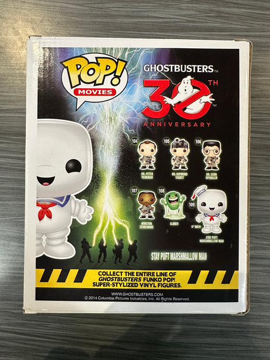 Funko POP! Movies: Ghostbusters - Stay Puft Marshmallow Man [6 Inch](2014 SDCC 2500 PCS)(GiTD)(Damaged Box) #109