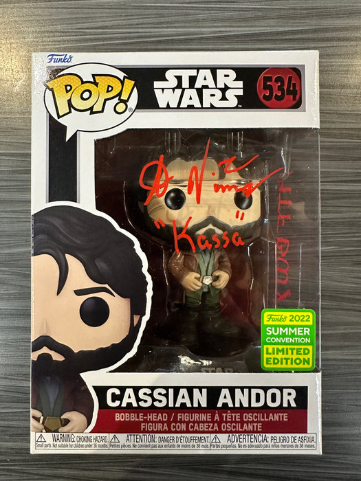 Funko POP! Star Wars: Cassian Andor (2022 Summer Convention)(Signed/Antonio Vina/JSA) #534
