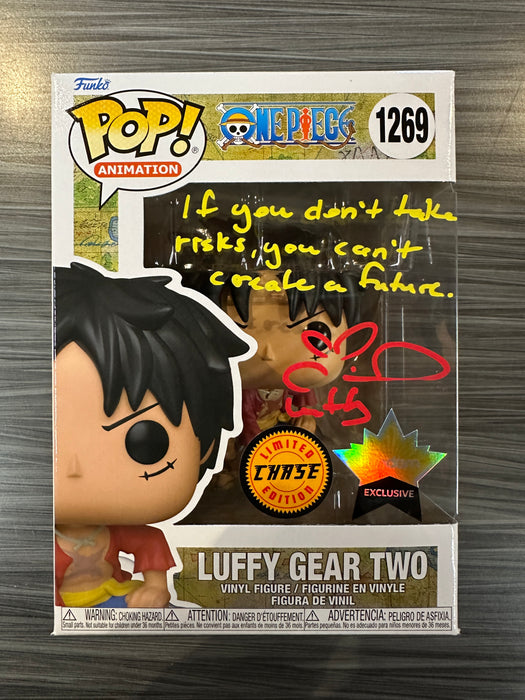 Funko POP! Animation: One Piece - Luffy Gear Two (Fundom)(CHASE)(Signed/Colleen Clickenbeard/JSA) #1269