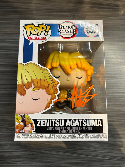 Funko POP! Animation: Demon Slayer - Zenitsu Agatsuma (Signed/Aleks Le/PSA) #869
