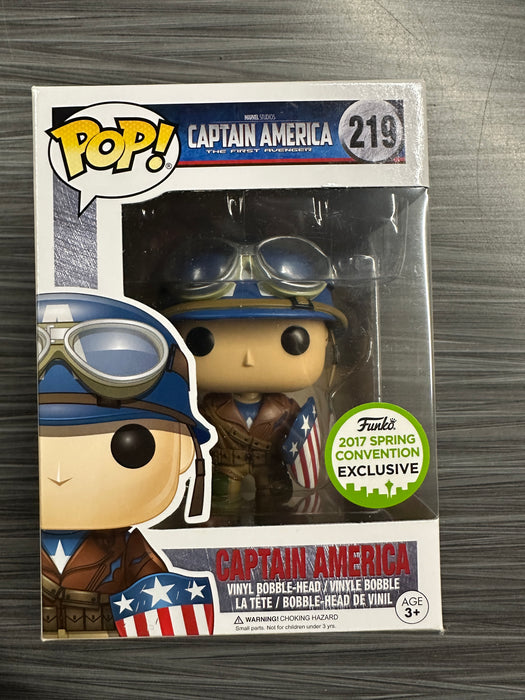 Funko POP! Marvel:The First Avenger - Captain America (2017 Spring Convention)(Damaged Box) #219