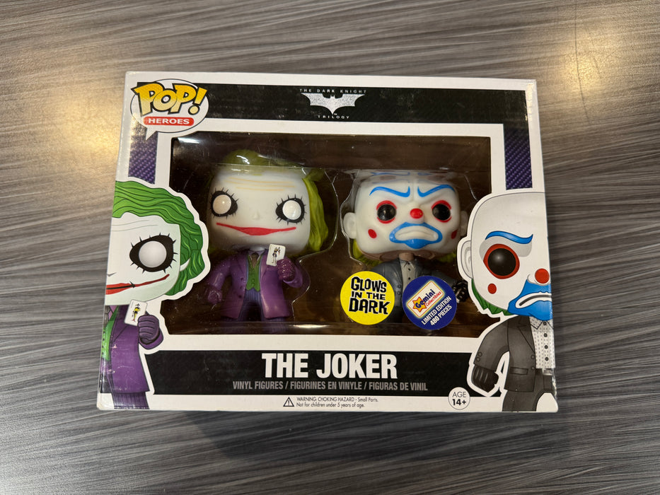 Funko POP! Heroes: The Dark Knight Trilogy - The Joker (GiTD)(Gemini)(480 PCS)(Damaged Box*)[2 Pack]