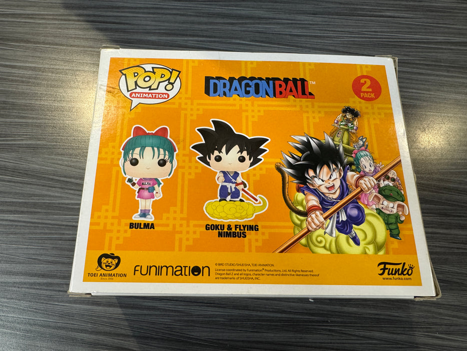Funko POP! Animation: Dragonball - Bulma & Goku w/ Flying Nimbus (BAM!)(Damaged Box*)(2 Pack)