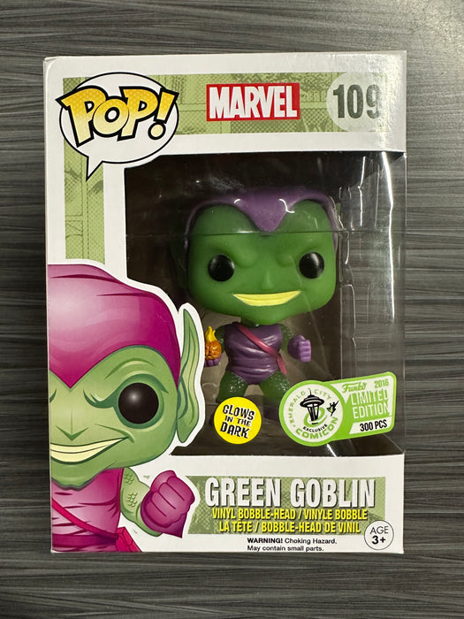 Funko POP! Marvel: Green Goblin (GiTD)(2016 ECCC)(300 PCS)(Damaged Box) #109