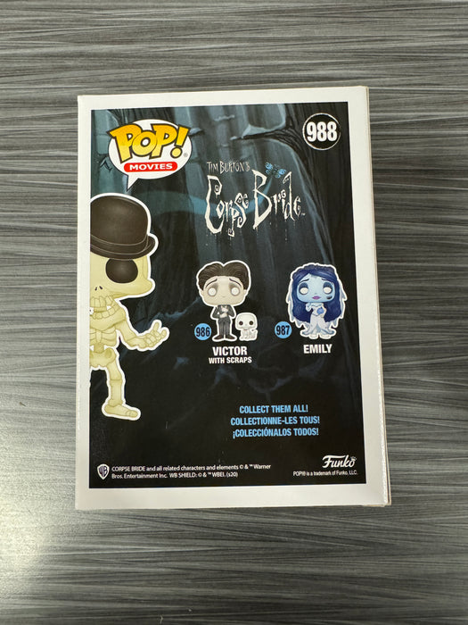 Funko POP! Movies: Corpse Bride - Skeleton (Funko)(CHASE)(Damaged Box) #988