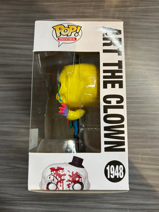 Funko POP! Movies: Terrifier 3 - Art The Clown (Entertainment Earth/Funko Sticker)(Blacklight CHASE)(Damaged Box) [A] #1948