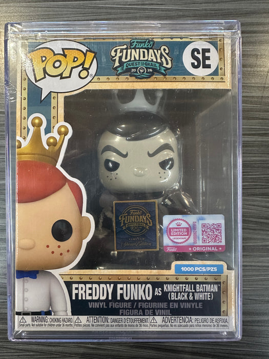 Funko POP! 2026 Fundays Quest For The Grail: Freddy Funko as Knightfall Batman [Black & White] (Funko Legendary/Show Edition)(1000 PCS) #SE
