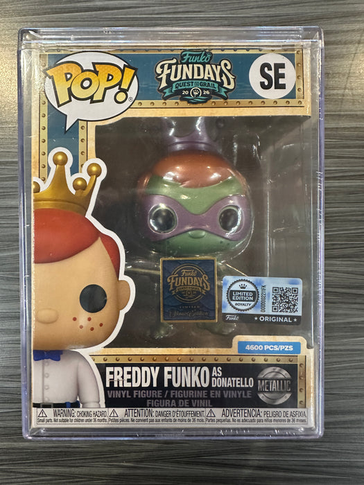 Funko POP! 2026 Fundays Quest For The Grail: Freddy Funko as Donatello [Metallic] (Funko Royalty/Show Edition)(4600 PCS) #SE