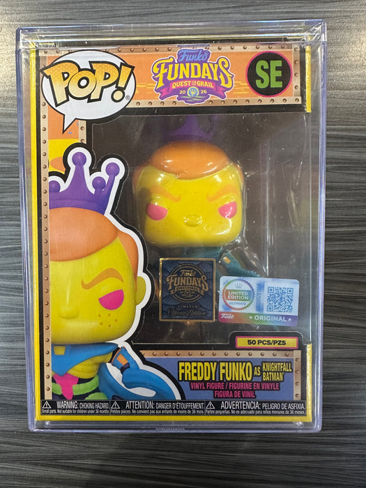 Funko POP! 2026 Fundays Quest For The Grail: Freddy Funko as Knightfall Batman [Blacklight] (Funko Ultimate/Show Edition)(50 PCS) #SE