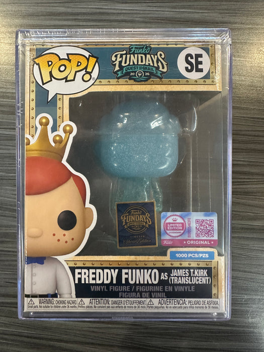 Funko POP! 2026 Fundays Quest For The Grail: Freddy Funko as James T.Kirk [Translucent] (Funko Legendary/Show Edition)(1000 PCS) #SE
