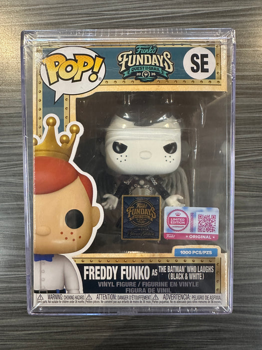 Funko POP! 2026 Fundays Quest For The Grail: Freddy Funko as The Batman Who Laughs [Black & White] (Funko Legendary/Show Edition)(1000 PCS)(Damaged Box)[A] #SE
