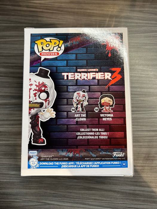 Funko POP! Movies: Terrifier 3 - Art The Clown (Entertainment Earth/Funko Sticker)(Blacklight CHASE)(Damaged Box) [B] #1948