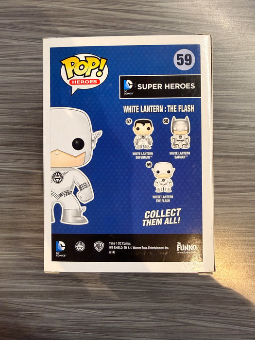 Funko POP! Heroes: DC Super Heroes - White Lantern: The Flash (GiTD)(Fugitive Toys)(Damaged Box) #59