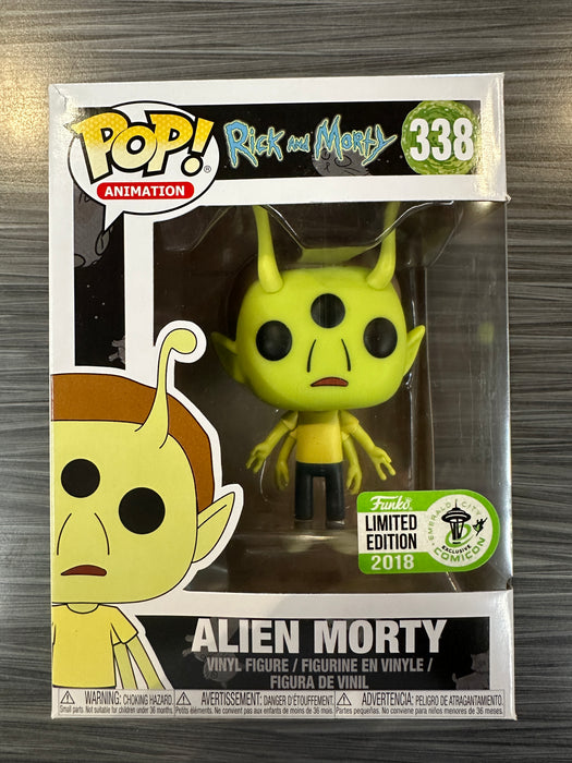 Funko POP! Animation: Rick And Morty - Alien Morty (2018 ECCC)(Damaged Box*) #338