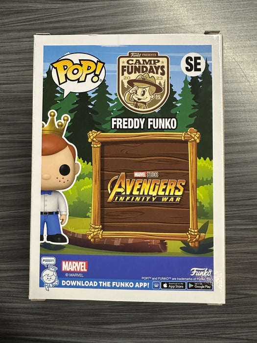 Funko POP! Camp Fundays: Freddy Funko As Captain America (Metallic)(2023 Camp Fundays)(2000PCS)(Damaged Box) [B] #SE
