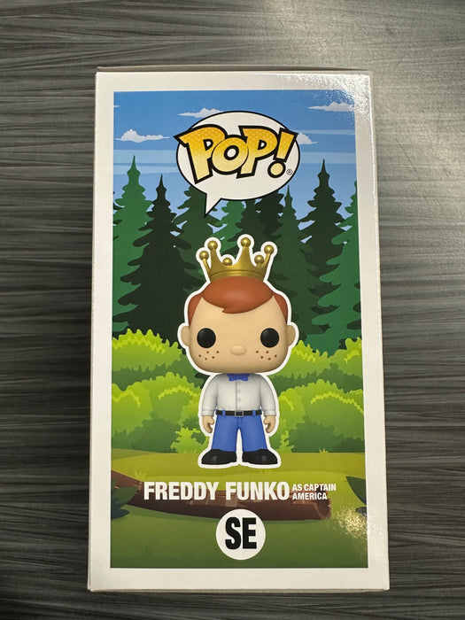 Funko POP! Camp Fundays: Freddy Funko As Captain America (Metallic)(2023 Camp Fundays)(2000PCS)(Damaged Box) [B] #SE