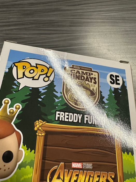 Funko POP! Camp Fundays: Freddy Funko As Captain America (Metallic)(2023 Camp Fundays)(2000PCS)(Damaged Box) [B] #SE