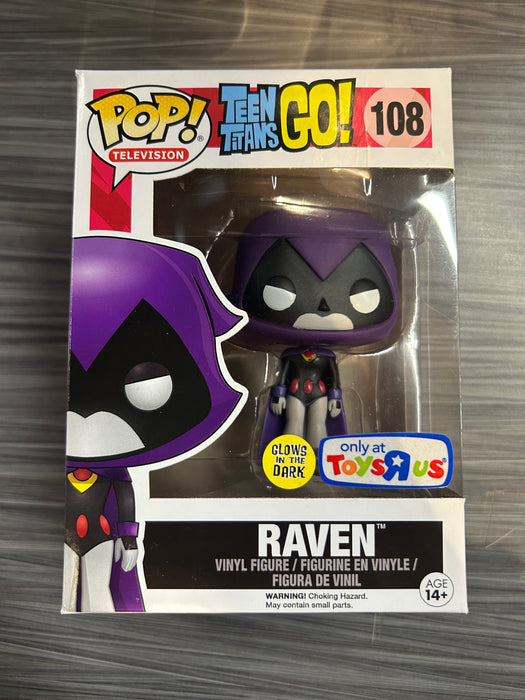 Funko POP! Television: Teen Titans Go - Raven (GiTD)(Toys R Us)(Damaged Box) #108