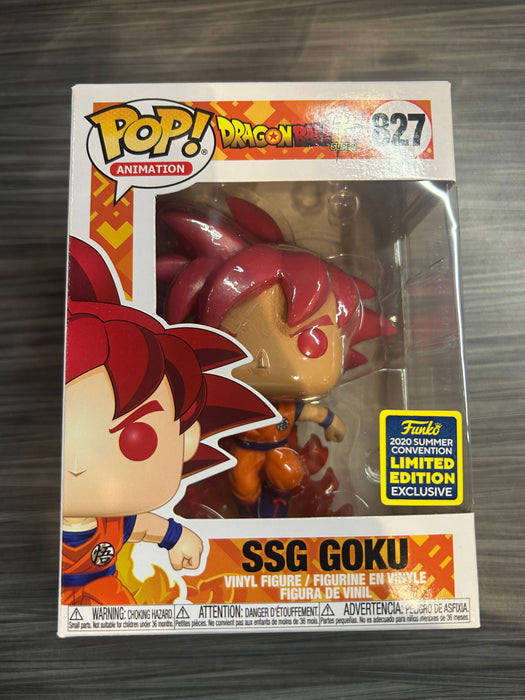 Funko POP! Animation: Dragonball Super - SSG Goku (2020 Summer Convention)(Damaged Box) #827