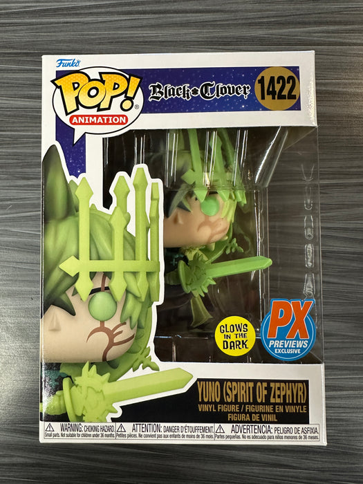 Funko POP! Animation: Black Clover - Yuno [Spirit of Zephyr] (GiTD)(PX Previews) #1422