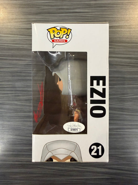 Funko POP! Games: Assassins Creed II - Ezio (Signed/Roger Craig Smith/JSA)(Damaged Box) #21