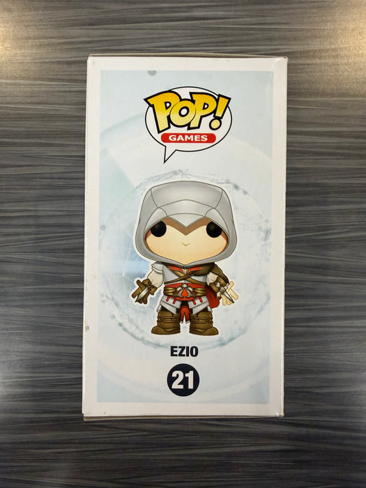 Funko POP! Games: Assassins Creed II - Ezio (Signed/Roger Craig Smith/JSA)(Damaged Box) #21