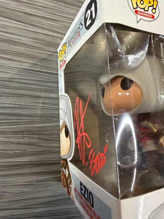 Funko POP! Games: Assassins Creed II - Ezio (Signed/Roger Craig Smith/JSA)(Damaged Box) #21