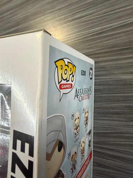 Funko POP! Games: Assassins Creed II - Ezio (Signed/Roger Craig Smith/JSA)(Damaged Box) #21