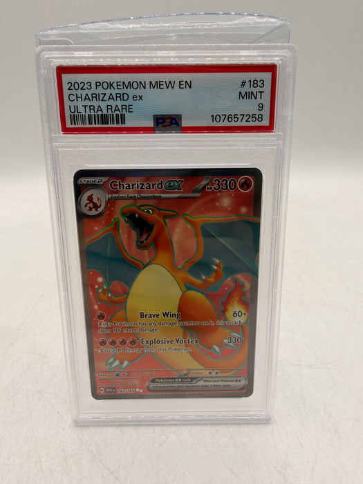 2023 POKEMON MEW EN Charizard ex #183 Ultra Rare [MINT PSA 9]