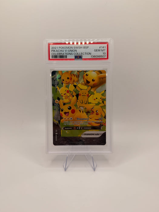 2021 POKEMON SWSH BSP Pikachu V-UNION #139-142 Celebrations Collection [SEQUENTIAL SET OF FOUR /GRADES VARY]
