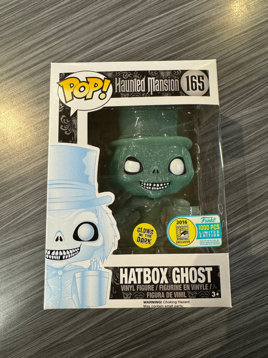 Funko POP! The Haunted Mansion: Hatbox Ghost (GiTD)(2016 SDCC)(Damaged Box) #165