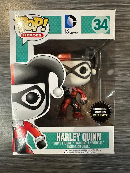 Funko POP! Heroes: DC Comics - Harley Quinn (Conquest Comics)(Damaged Box) #34