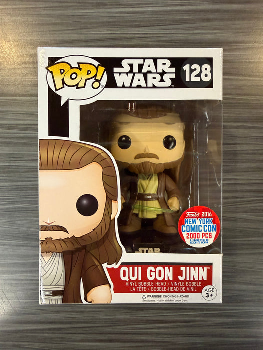Funko POP! Star Wars: Qui Gon Jinn (2016 NYCC)(Damaged Box)[B] #128