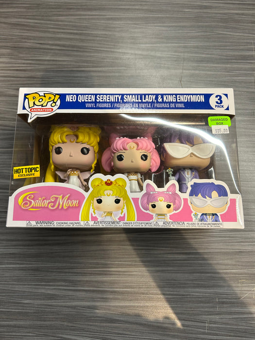Funko POP! Animation: Sailor Moon - Neo Queen Serenity,Small Lady & King Endymion (Hot Topic)(Damaged Box) [3 Pack]