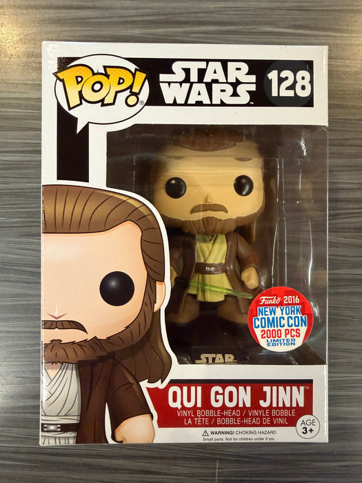 Funko POP! Star Wars: Qui Gon Jinn (2016 NYCC)(Damaged Box)[A] #128