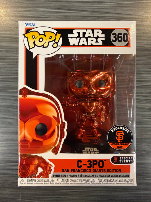 Funko POP! Star Wars: C-3PO [SF GIANTS][Orange](Damaged Box) #360