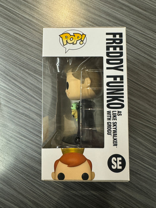 Funko POP! Camp Fundays: Freddy Funko As Luke Skywalker with Grogu (2023 Camp Fundays)(4,000 PCS)(Damaged Box)[A] #SE