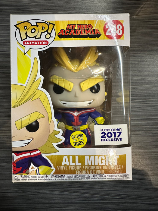 Funko POP! Animation: My Hero Academia - All Might (GiTD)(2017 Funimation)(Damaged Box) [B] #248