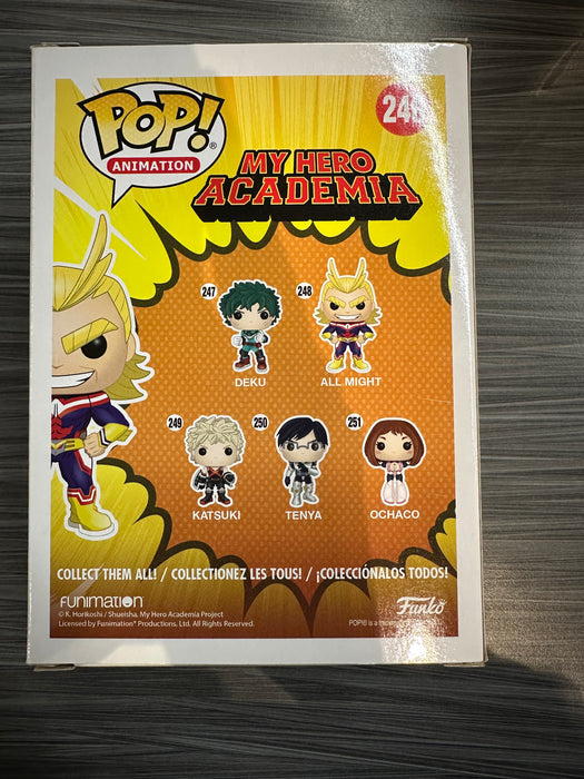 Funko POP! Animation: My Hero Academia - All Might (GiTD)(2017 Funimation)(Damaged Box) [B] #248