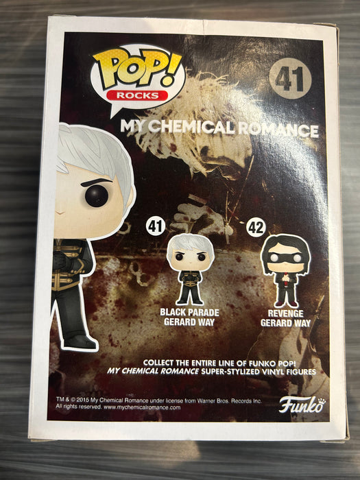 Funko POP! Rocks: MCR - Black Parade Gerard Way (Hot Topic Pre-Release)(Damaged Box) #41