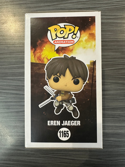 Funko POP! Animation: Attack on Titan - Eren Jaeger [Action Pose](7BAP/2022 NYCC)(Signed/Bryce Papenbrook/JSA)(Damaged Box) #1165