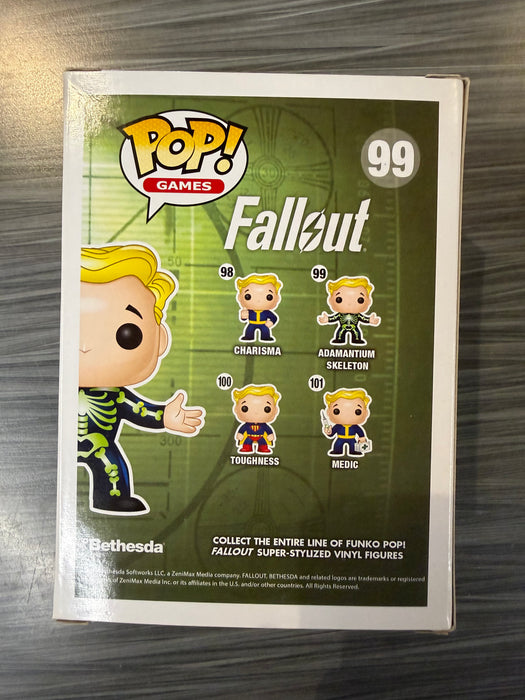 Funko POP! Games: Fallout - Adamantium Skeleton (Hot Topic)(Damaged Box*) #99