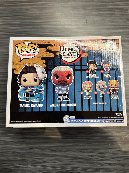 Funko POP! Animation: Demon Slayer - Tanjiro Kamado & Sakonji Urokodaki (2023 SDCC)(Damaged Box) [2-Pack]
