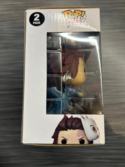 Funko POP! Animation: Demon Slayer - Tanjiro Kamado & Sakonji Urokodaki (2023 SDCC)(Damaged Box) [2-Pack]