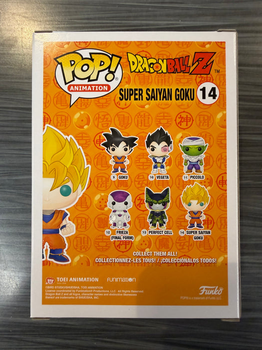 Funko POP! Animation: Dragon Ball Z - Super Saiyan Goku (Signed/Sean Schemmel/JSA)(7BAP 140Pcs)(Damaged Box) #14