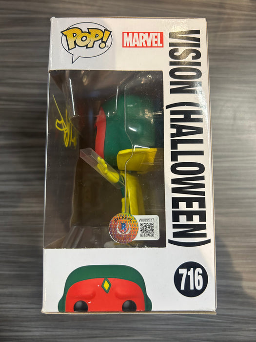Funko POP! Marvel: Wandavision - Vision [Halloween] (Signed/Paul Bettany/Beckett)(Damaged Box) #716